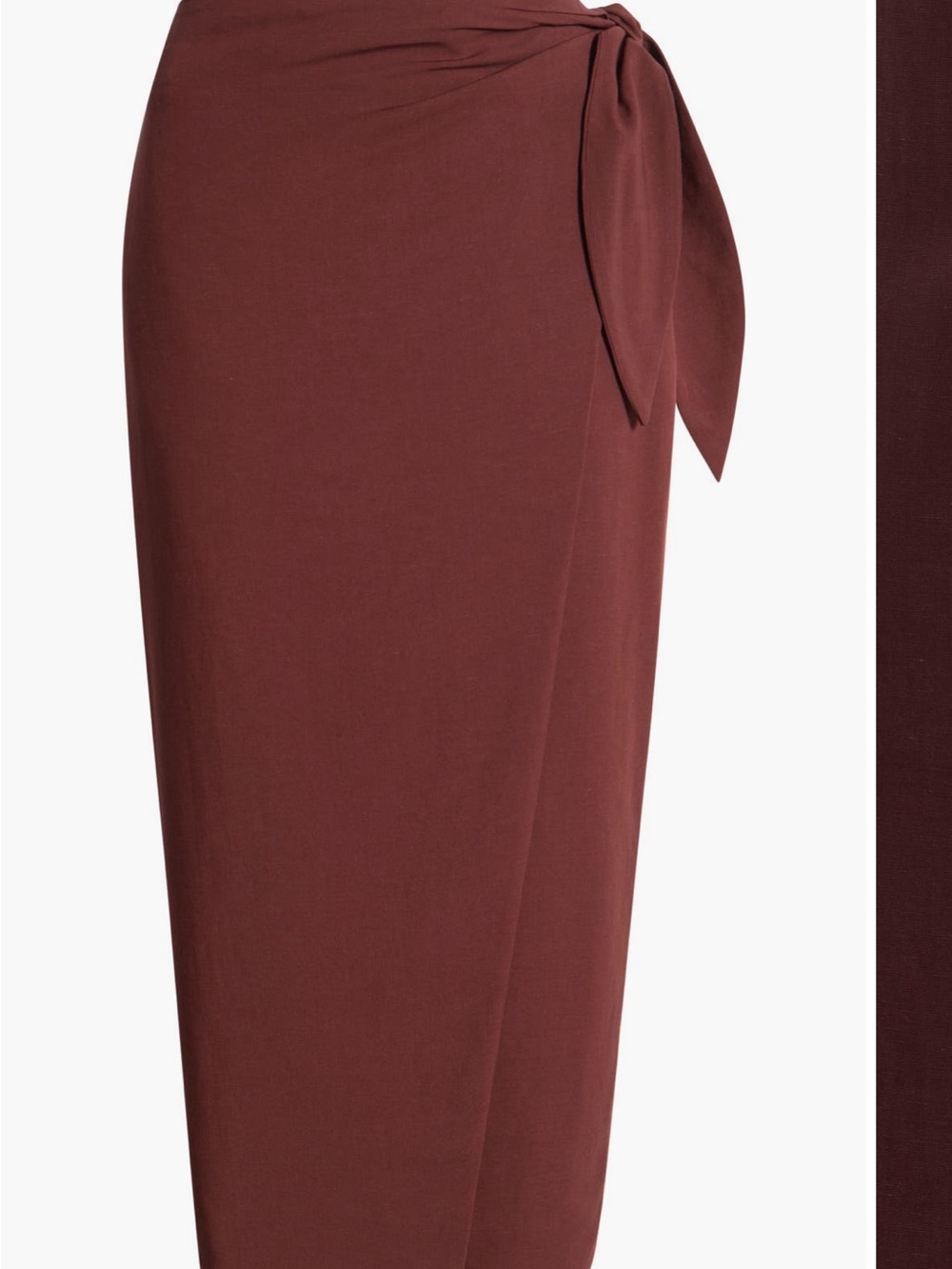 Nordstrom Brown Midi Wrap Skirt